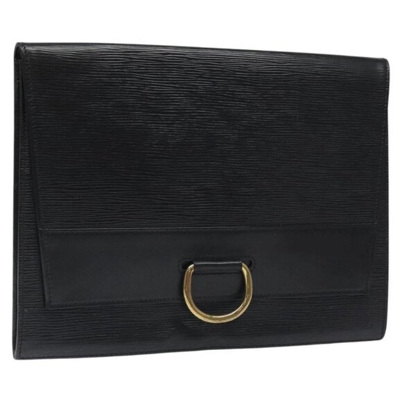 LOUIS VUITTON Epi Jena Clutch Bag Black M52722 - Picture 1 of 16